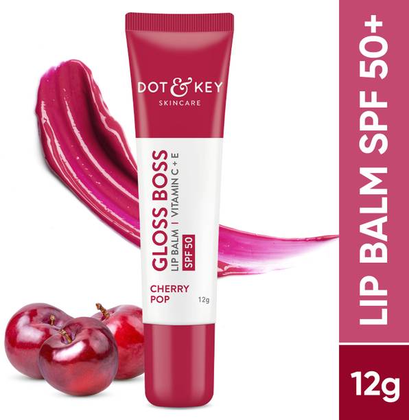 Dot & Key Cherry Lip Balm Spf 30 For Smooth Soft Lips,Tinted Balm For Glossy Soft Lips Cherry Pop