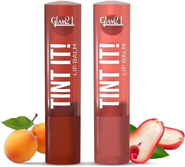 Glam21 Tint it LipBalm Everyday Hydration with SPF15 & Vit-E | Shea Butter Avocado Oil Rose Apple & Apricot