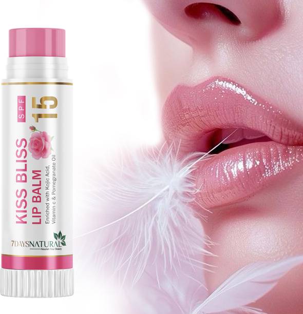 7days natural Rose Tinted Vitamin C + Kojic Acid LiP Balm, SPF 15, for Brighten & Shiny Lip Rose