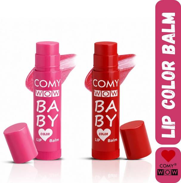 COMY WOW Baby Color Lip Balm - Pink & Red Strawberry