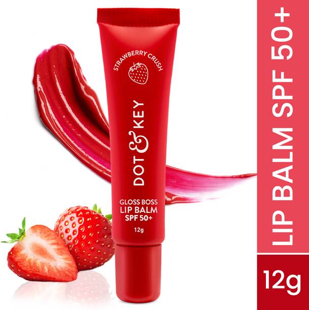 Dot & Key SPF 50 Lip Balm for Moisturization,Soft,Naturally Pink Lips,Strawberry Strawberry