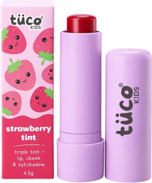 TuCo Kids Lip Balm Tint | Lip, Cheek & Eyeshadow | Natural & Safe for Ages 3–15 Strawberry