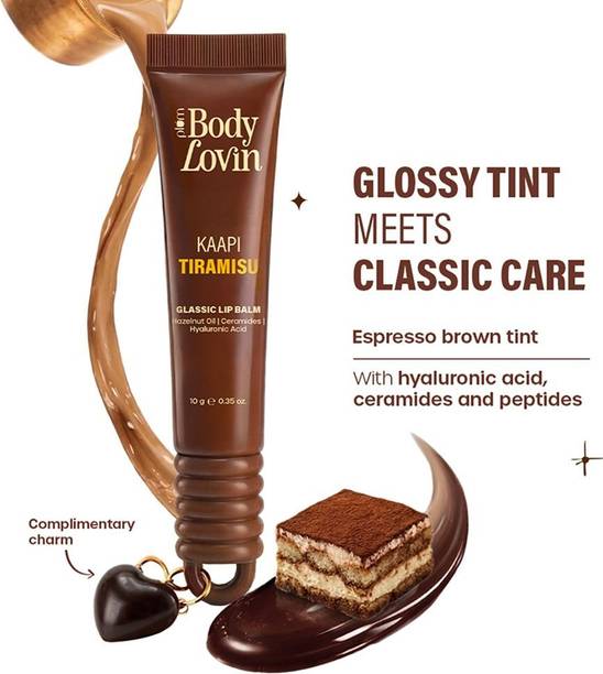 Plum BodyLovin' Kaapi Tiramisu Glassic Lip Balm | Espresso Brown Gloss Tint Deep Brown