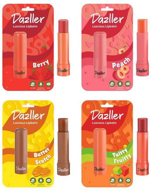 डेज़लर Luscious LipBonanza Lipbalms,GlossyTint, Soothes&Nourishes with NaturalExtracts-