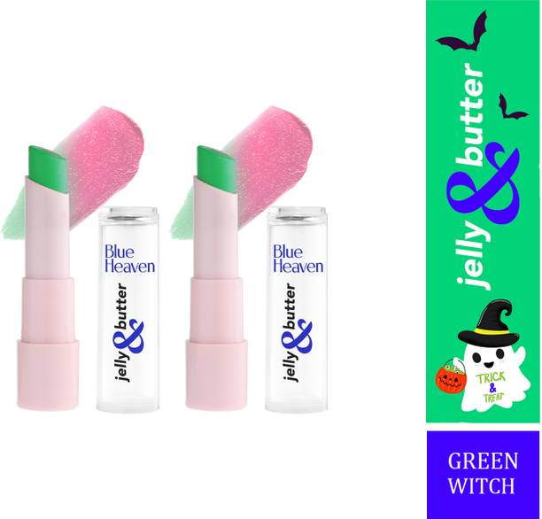 BLUE HEAVEN Jelly & Butter Lip Balm- Green Witch 3G ( Pack Of 2 ) Green Witch