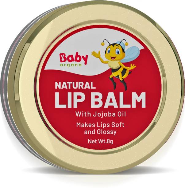BabyOrgano Natural Moisturizing Lip Care Mask Lip Balm with Kokum Butter for Kids 8gm Rose & Pomegranate