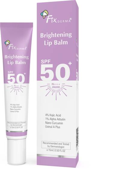 Fixderma SPF 50+ Lip Balm PA+++ 4% Kojic Acid Brightening Lip Balm with 1% Alpha Arbutin Coconut