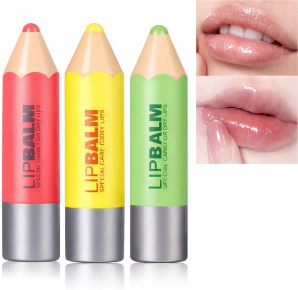 HSQ Moisturizing Lip Balm Pack of 3 | Deep Hydration & Daily Lip Care for Dry Lips Fruity