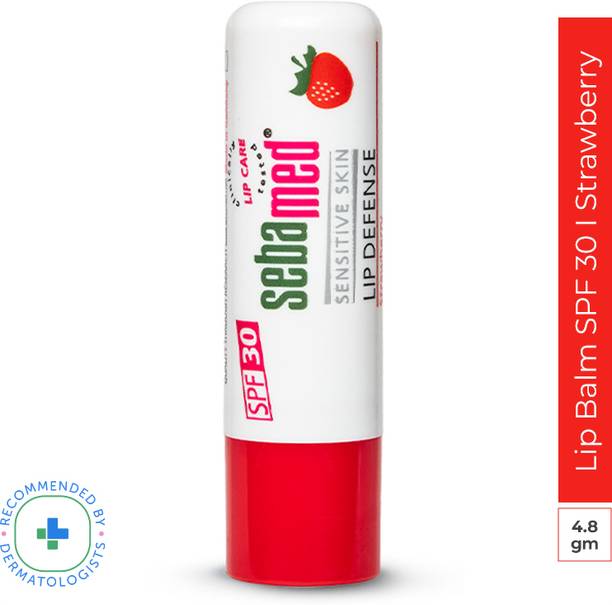 Sebamed Lip Defense, Strawberry|SPF 30 + Vit E, Jojoba Oil, Chamomile| STRAWBERRY