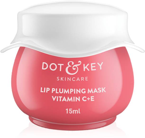 Dot & Key Vitamin C + E Lip Mask with Shea Butter for Dry, Dark Lips, Tinted Lip Balm Cherry