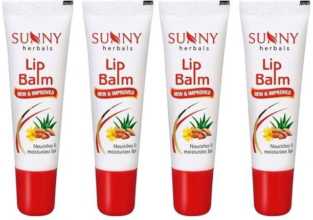 Sunny Herbals Lip Balm for daily lip care with Almond Oil, Aloevera & Calendula