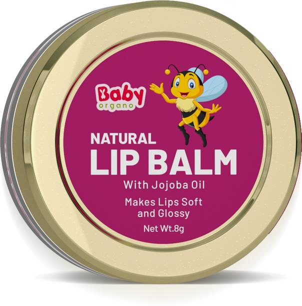 BabyOrgano Natural Lipbalm Moisturizer for Dry Chapped Lips Infused with Yashti Ghrit 6gm Beetroot