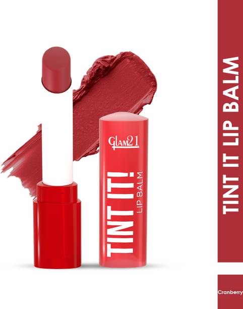 Glam21 Tint it LipBalm Everyday Hydration with SPF15 & Vit-E | Shea Butter Avocado Oil Cranberry