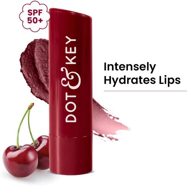 Dot & Key Barrier Repair Hydrating Lip Balm SPF 50 | Cherry Crimson |Soft Tinted Chapstick Cherry