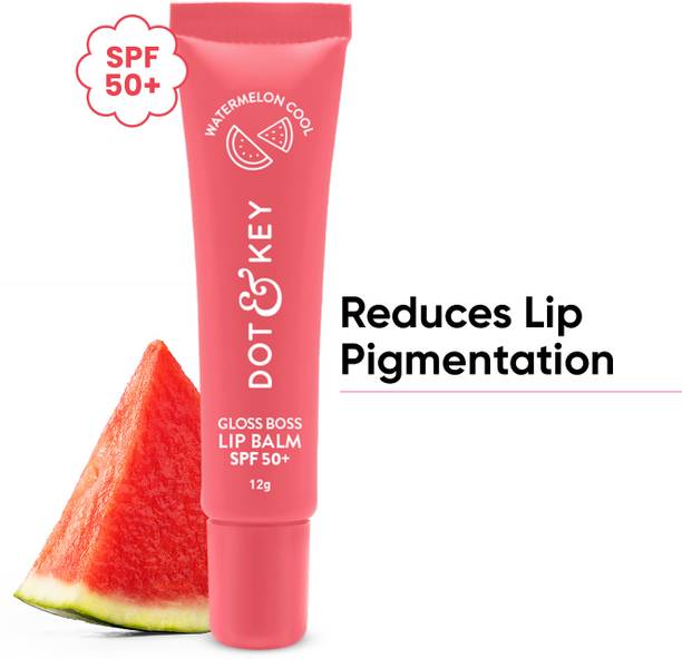Dot & Key Vitamin C + E Watermelon Cool Lip Balm SPF 50+ PA+++ for Soft Lips,Tinted Watermelon