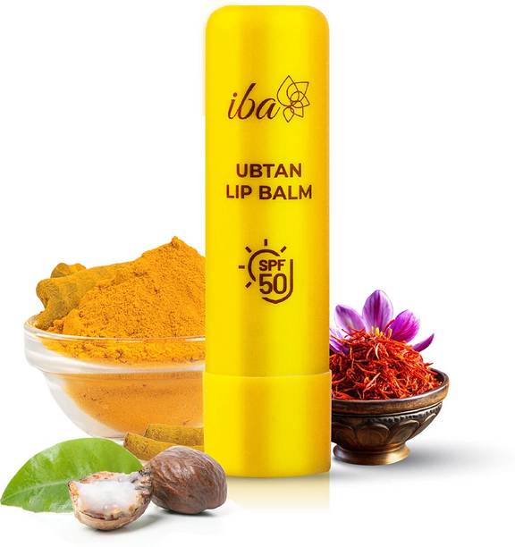 Iba Ubtan Lip Balm SPF 50 for Women | Repairs Damaged Lip | Non-Sticky | Lightweight Ubtan