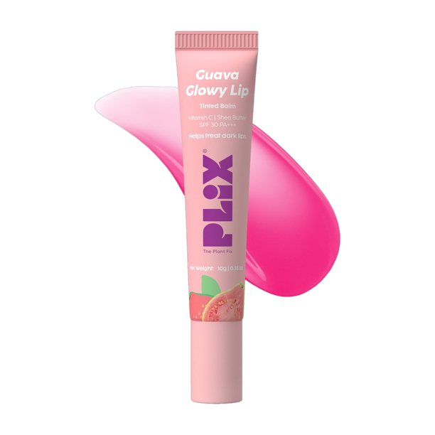 The Plant Fix Plix Guava Glowy Lip Tinted Balm With SPF 30 PA+++ for Smooth & Soft Lips Guava