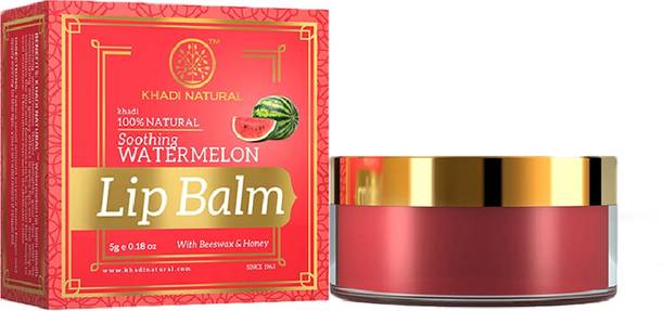 KHADI NATURAL Watermelon Lip Balm – Beeswax & Shea Butter WATERMELON