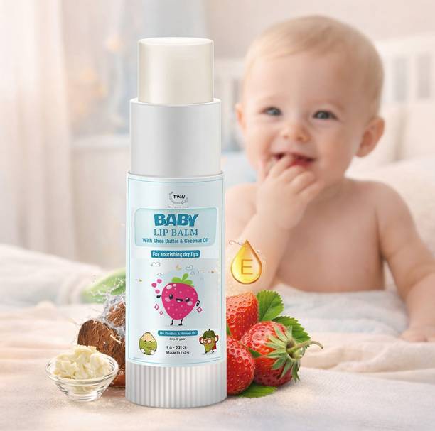 TNW - The Natural Wash Baby Lip Balm, Softens Dry Lips | Shea Butter & Coconut Oil ) Shea Butter, Coconut Oil
