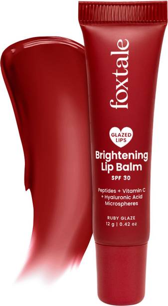 Foxtale SPF 30 Brightening Lip Balm with Peptides, Vit C & Hyaluronic Acid (Ruby) Berry