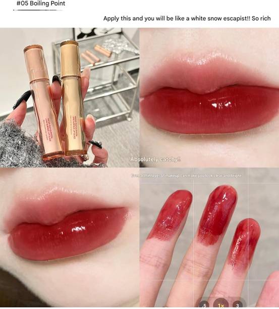 VONGEE Gege Bear Glossy Lipstick High Shine Hydrating Smooth Finish Lip Color For Women