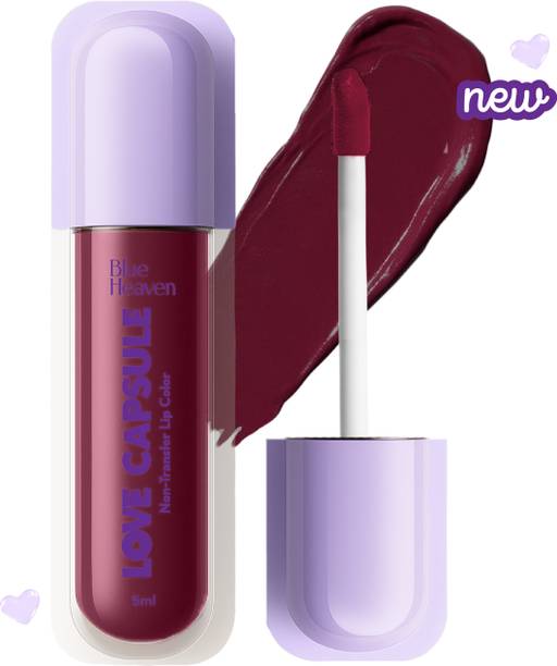 BLUE HEAVEN Love Capsule Non Transfer Lip Colour | Twisted Maroon , 5ml