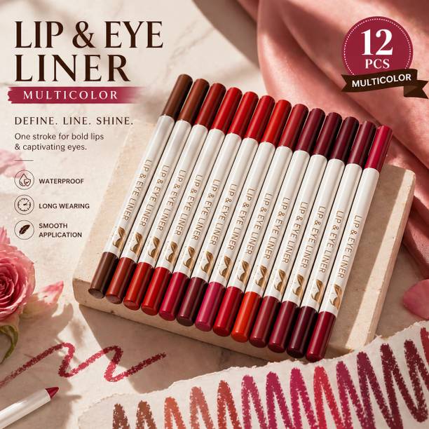 FIDAH Lip & Eye Liner Pencil Set 12 Pcs