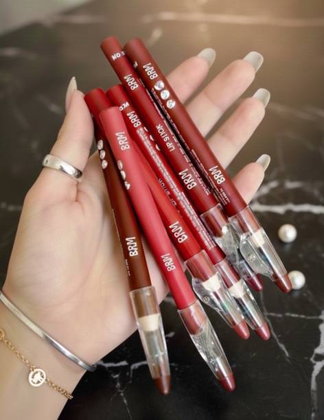 BRM TRADERS Set of 6 colors lip liner pencils (random shades) (red edition)