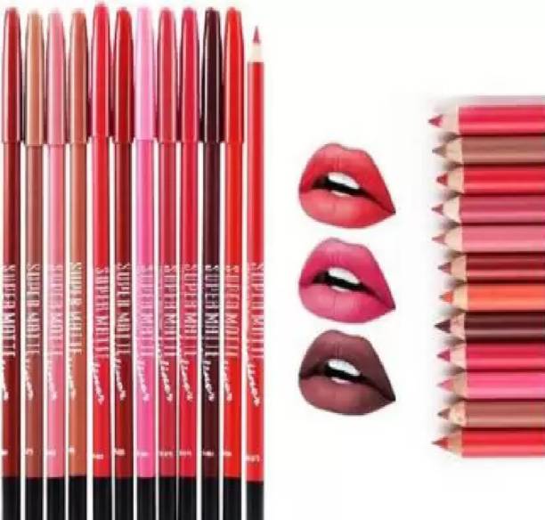 balaan's beauty bazar True Lipliner Pencil Waterproof Long-lasting Lip Liner Set (MULTI COLOR)