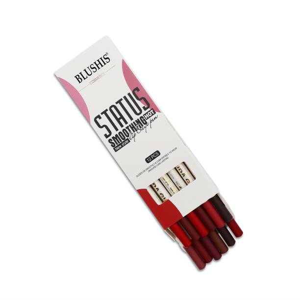 BLUSHIS 12 Pcs Lip Liner Pencil Set | Waterproof Smooth Lipliner | Matte in 12 Colors
