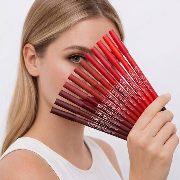 Valhalla 12 Shades Waterproof Lip Liner Pencil Set | Matte Finish | Long-Lasting