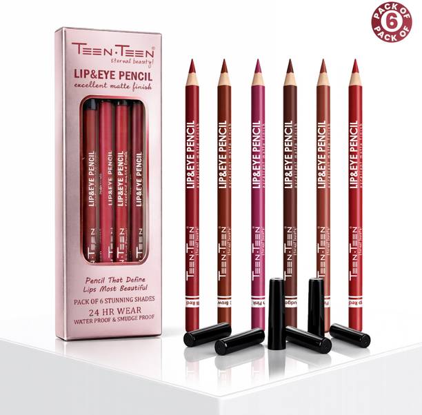 Teen.Teen Lip & Eye Pencil, Creamy Matte Finish, 24Hr Wear, Waterproof & Smudge Proof - B