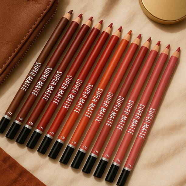 Valhalla Long-Lasting Matte Lip Liner Set – Nude, Brown, Red & Pink Shades