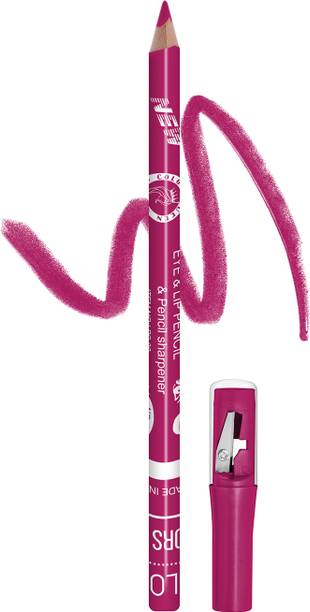 COLORS QUEEN 2 in 1 Eyeliner & Lip Liner Pencil with Sharpener Long Lasting Matte Lip Pencil