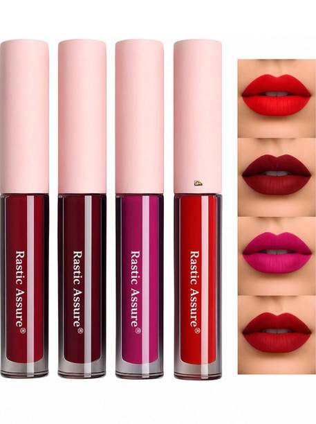 Rastic Assure Red Edittion Liquid Matte Lipstick Pack of 4 FSN-50