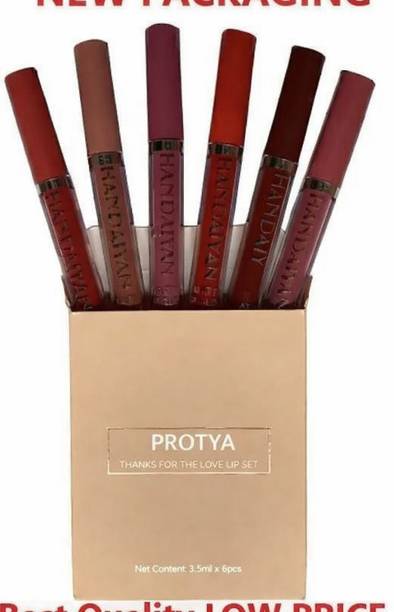 Pro Tya Waterproof48Hours stay matte ink bold lip color lipstick combo pack of 6