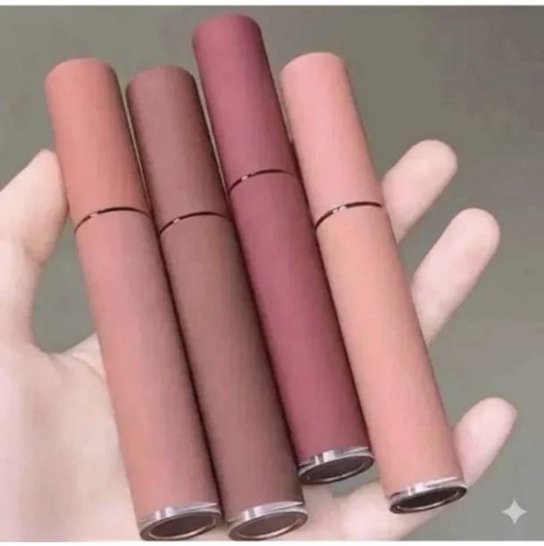 HSNAYIR Nude Shade Waterproof Liquid Lipstick (Pink, Rose, Peach, Berry, 16 ml)