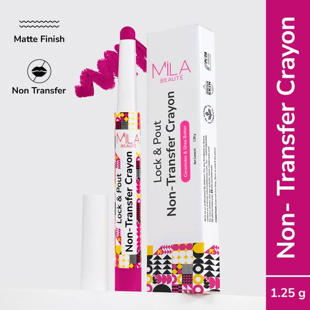 MILA BEAUTÉ Transferproof Long Lasting Matte Crayon I Hydrating with Ceramides & Shea Butter