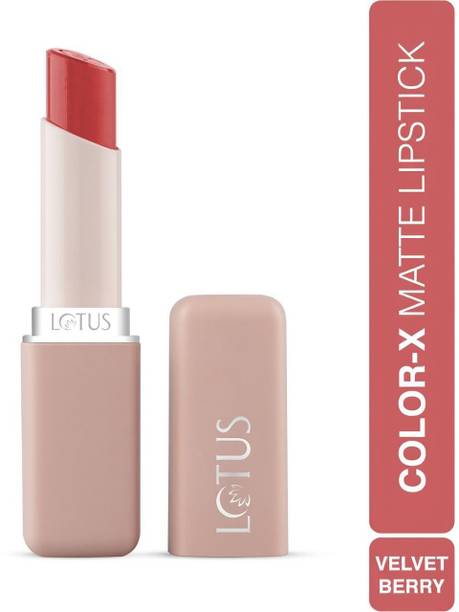 LOTUS MAKE - UP Color X Matte Lipstick Velvet Berry-24, Long-Lasting, Bold , Highly Pigmented