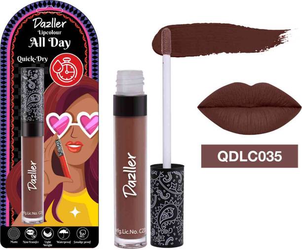 Dazller All Day Lipcolour, Ultra Intense Matte,Smudge-Proof, Lightweight,Up to 8Hrs Stay