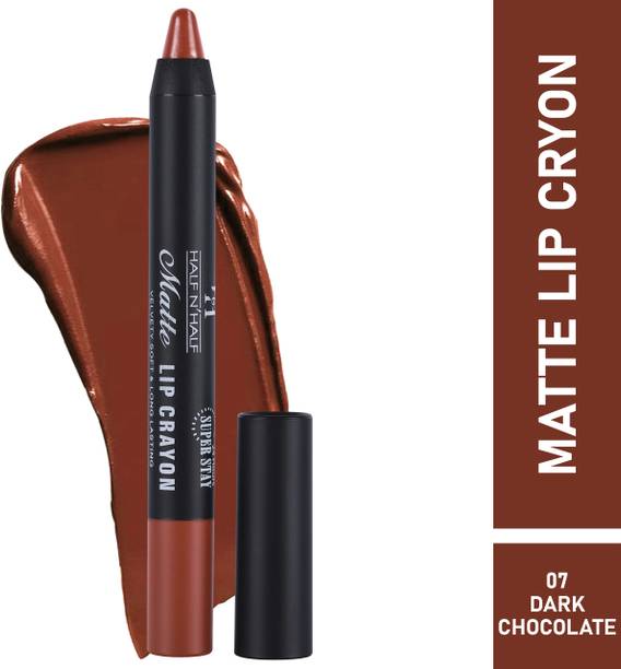 Half N Half Matte Lip Crayon Velvet Soft|Long Lasting|Non-Transfer|24h Super Stay