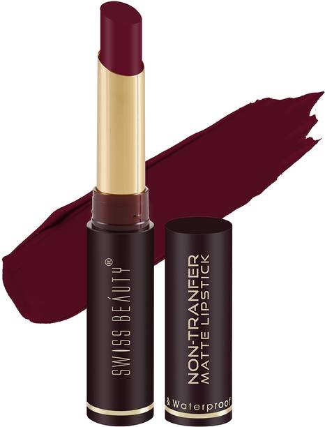 SWISS BEAUTY Non-Tranfer Matte Lipstick, Smooth & Waterproof