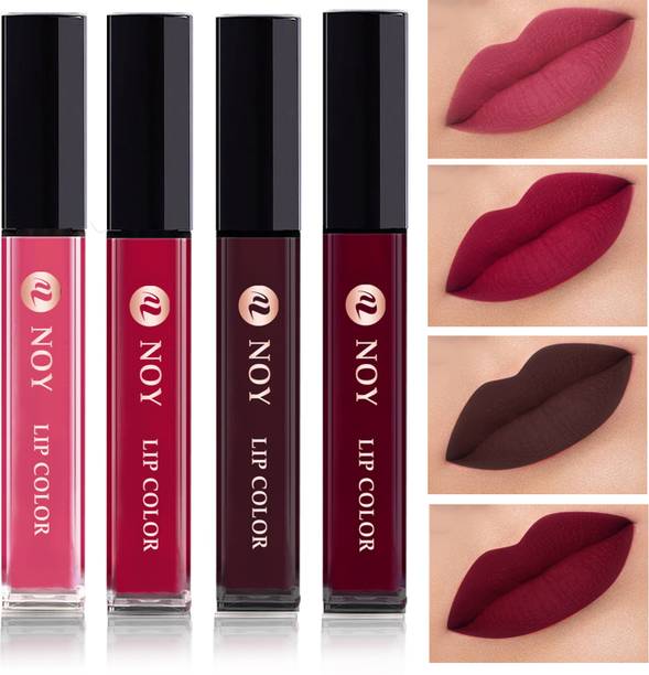 NOY Super Ink Bold Lip Color Liquid Lipstick Combo Pack of 4 Pcs #NL121
