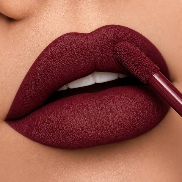 BLUSHIS Maroon Shade Liquid Matte Lipstick | Transfer Proof | 12H Long Stay