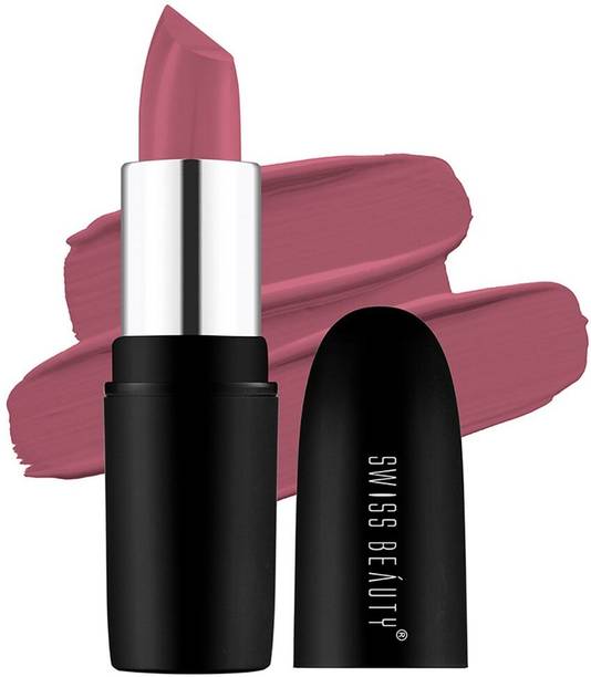SWISS BEAUTY Pure Matte Creamy Lipstick | Non Drying Pigmented | Smooth Long Lasting