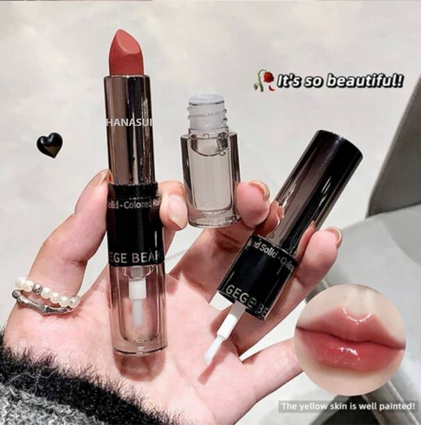 HANASUI Gege Bear Double Head 2 in 1 Lipstick Waterproof Non-stick Raincoat Lipstick