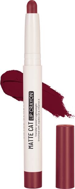 SWISS BEAUTY Non Transfer Matte Lip Crayon Water Resistant Longlasting Retractable