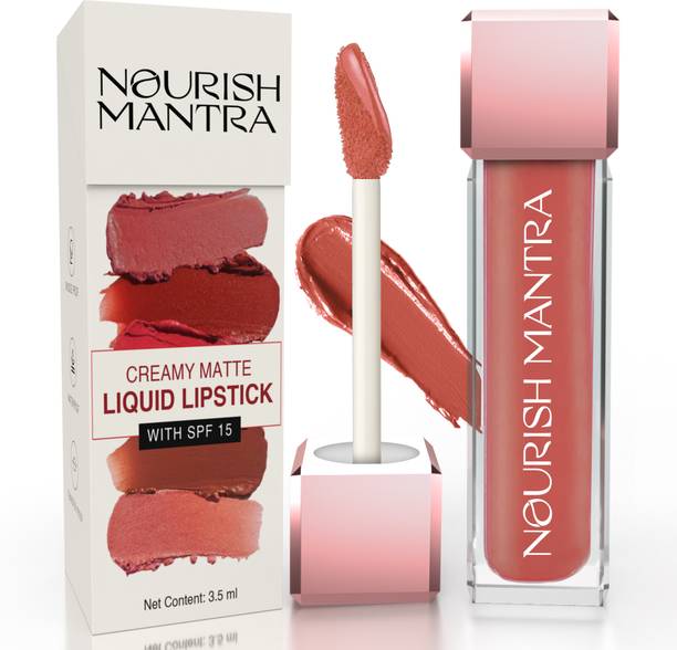 Nourish Mantra Smudge Proof Long Lasting Creamy Matte Liquid Lipstick With SPF 15