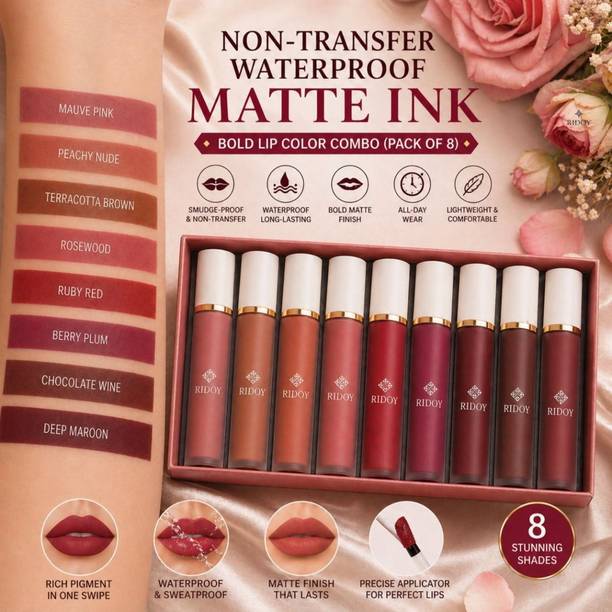 Ridoy lipstick waterproof | Defined & Flawless Lip Finish - Encourages Consistent Lip