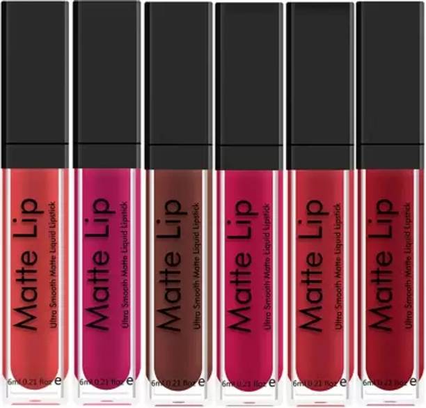 ब्लूशिस Super Stay Sensational Forever Matte Liquid Lipsticks Combo of 6 pc